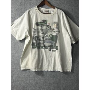 Dale Earnhardt Jr Shirt Mens 2XL White Chase Authentics Nascar AOP Y2K Back Hit